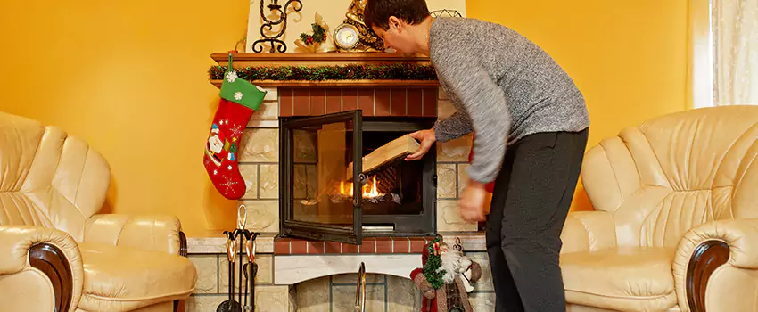 Rusted Metal Fireplace Restoration in Franklin, Wisconsin